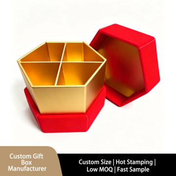 Hexagonal Symmetric Rigid Gift Box