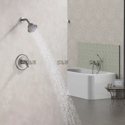 UPC Certified Silver Bathroom Shower Mixer and Rain Shower Set