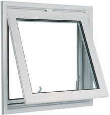 White 1.6mm Profile Thicknes Powder Coated Aluminum Awning Window For Commercial Building