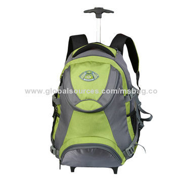 Casual wheeled backpack, made of 600D fabric in durable & high quality for well heavy compression