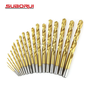 Borui DIN338 Fully Ground Titanium Coated HSS M2 6542 Metal Drill Bits (1-20mm)