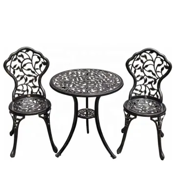 Waterproof Bistro Aluminum Garden Patio Chair Set - Modern Outdoor Furniture