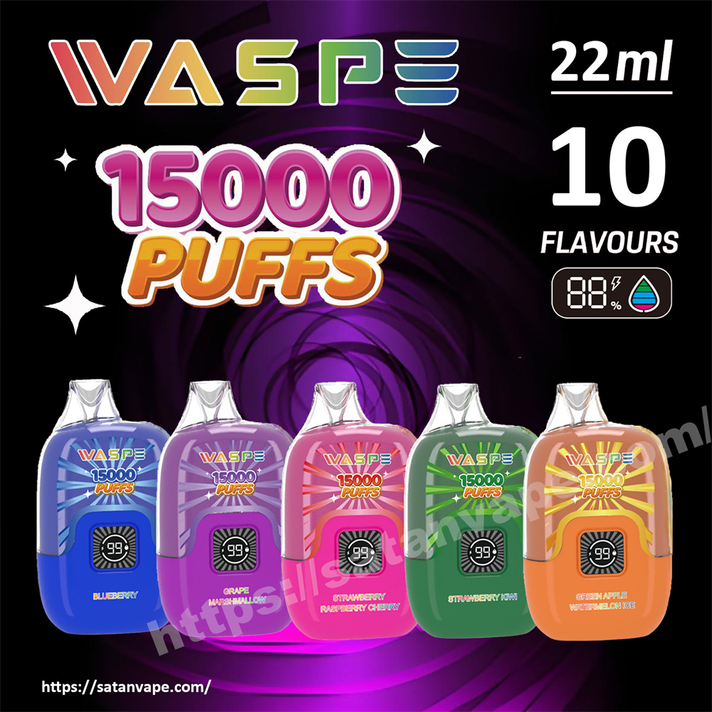 Warehouse Châu Âu WASPE 15000 Puffs Vape Vape Bán buôn