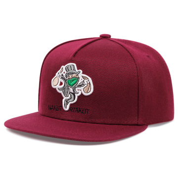 Custom Hip Hop Embroidery Flat Edge Baseball Hat for Men and Women