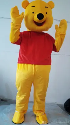 New Hand Made Winnie The Pooh Mascot Costume Adult Size Cartoon Mascot Animal Apparel Adult Size