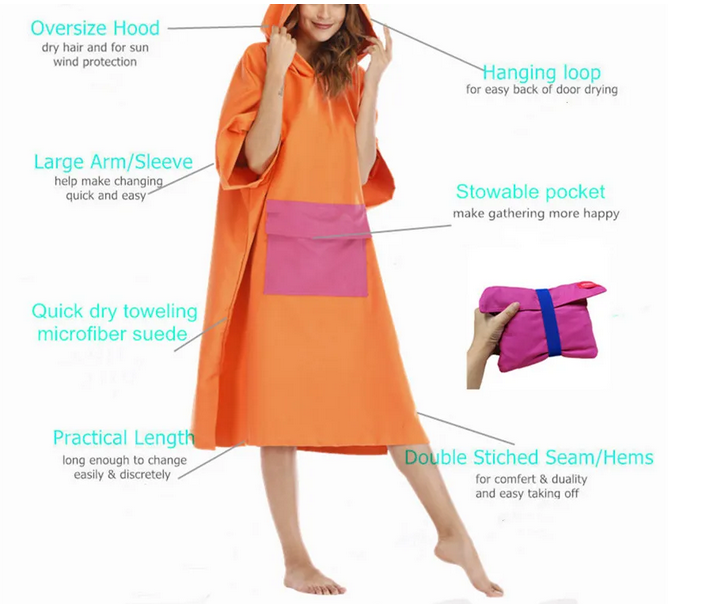 Surf Poncho for Adults i