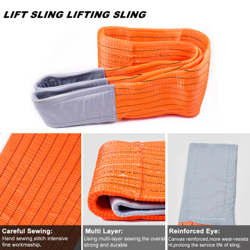 12 Ton 9M Or OEM Length 300MM Width Synthetic 9T Webbing Lifting Belt Sling Orange Color code Safety Factor 8:1 7:1 6:1
