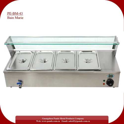 Glass Cover Bain Marie Cooking Equipment