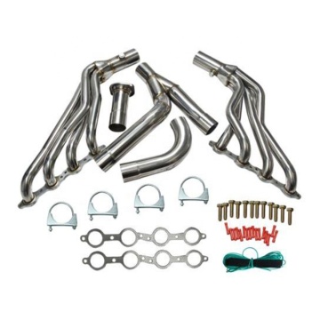 Exhaust System Upgrade: Header, Y-pipe Kit for 1999-2006 Chevrolet/GMC GMT800 Silverado/Sierra 1500 - Silver