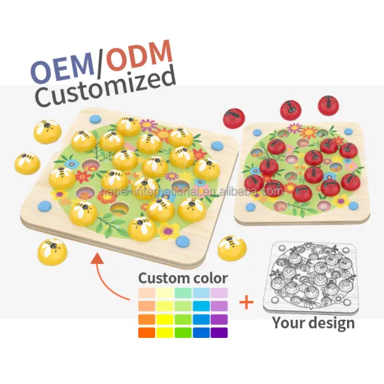 Custom Printed Beechwood Memory Match Game Cube Cards: Eco-Friendly Montessori Toys for Educational Interaction and Puzzle Play