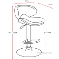 Tabouret de bar moderne pieds en acier inoxydable