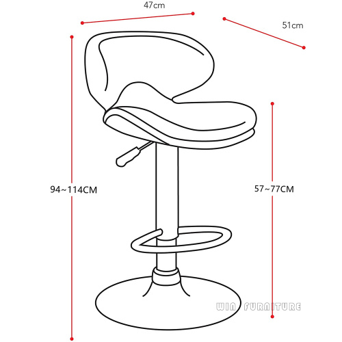 Taburete de bar moderno patas de acero inoxidable