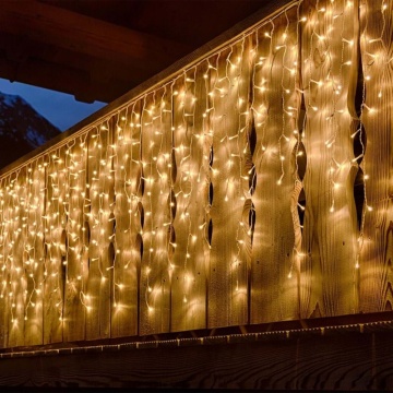 Warm White LED Icicle Lights: Holiday Lighting Decor
