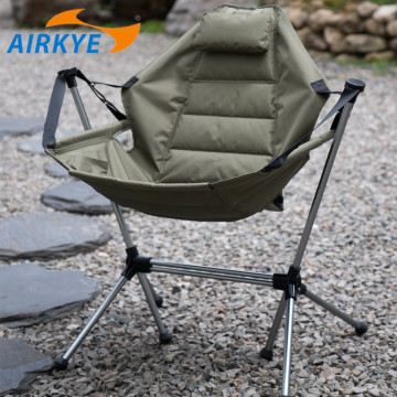 Airkye Portable Camping Rocking Chair: Aluminum Folding Chair for Outdoor Activities, Fishing, and Lounging