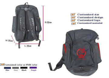 Customized Black Canvas, Or 600d Polyester Backpack Messenger Bags With Clips Flap