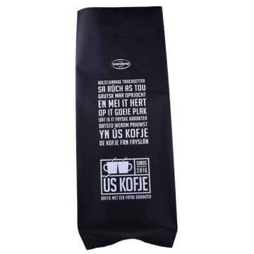 Bolsa de café reciclável Matt Black Food Grau Reutilizável