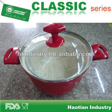 Ceramic Coated Red Deep Fryer