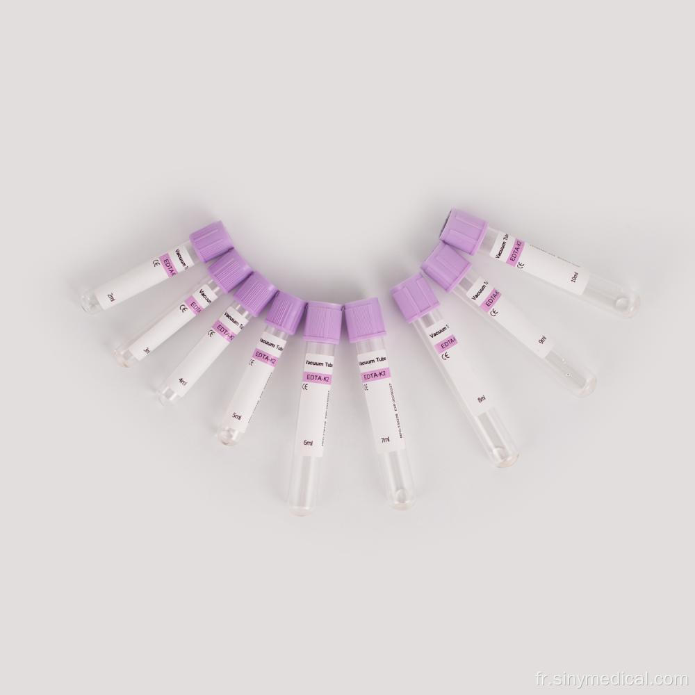 Tubes de collecte de sang Purple Top Edta