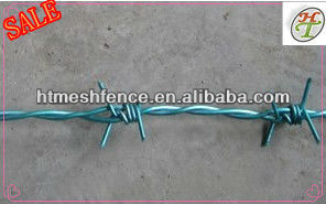 high security BWG12 green plastic coating normal weaving Barbed wire