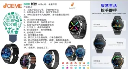 F400 Smart Watch ECG Health Tracking Watch | Blood Lipid Uric Acid Glucose Monitor Smartwatch OEM Wholesale