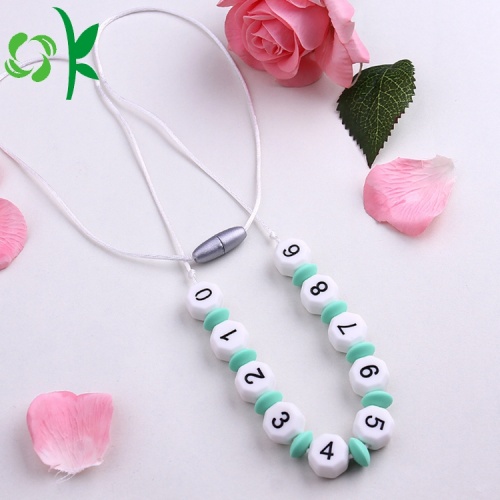 Tumbuh Gigi Kalung Fashion Irregular Shape Silicone Beads