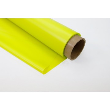 Película amarilla de PVC en relieve