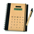 Brown Paper Hardcover Calculadora Notebook Excutive com caneta