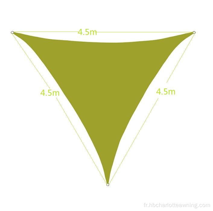 Triangle Sun Shade Sail étanche Polyester PU revêtement