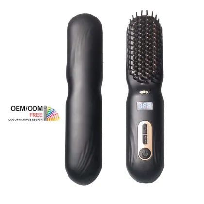 12-Speed Wireless Hair Straightener Comb with Negative Ions Technology