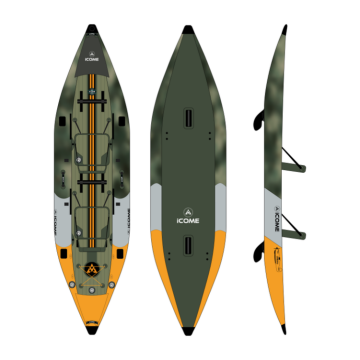 Nouvelle conception 2 personnes Distribution de kayak gonflable à air