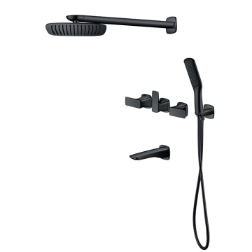 brass shower system Hand Held 3 Function Rain Head Shower System Manufactory