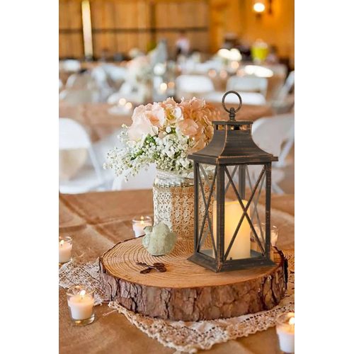 Outdoor Hanging Lights Decorative Candle Lantern LED Flameless Candle Timer Factory