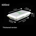 400ml Green Thickened Hinged Paper Takeout Food Box