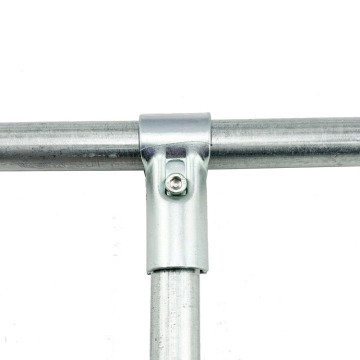 3/4\" Carbon Steel Tee Chain Link Fence End Rails Clamps and Pipe Connectors: Ideal for Kennels and Handrails