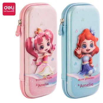 Cute Cartoon 3D Pen Bag - Deli 66954 High Quality Large Capacity Stationery Box
