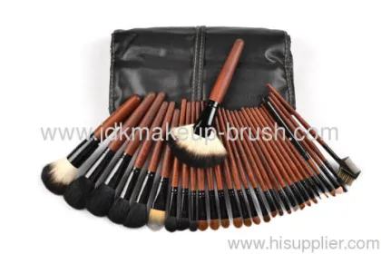 Professional!brown Case 30pcs Makeup Brush Set Wooden Makeup Brushes 