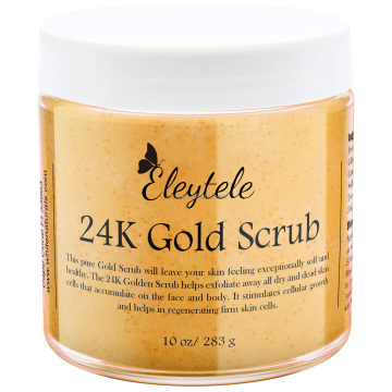 OEM/ODM Bulk Natural Facial Whitening Exfoliating Collagen 24k Gold Rose Lip and Body Scrub Gel