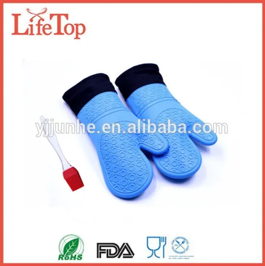 Extra Long Heat Resistant Quilted Cotton Lining Gloves