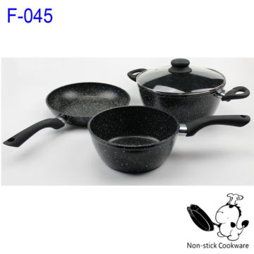 2014 hot selling forged 4pcs nonstick induction marble stone cookware set