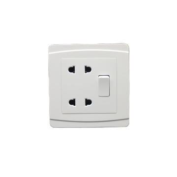4-pin Universal Wall Socket Power Switch - British Standard EU Compatible