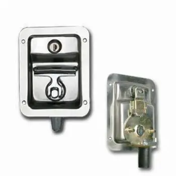 Folding T Handle Latch with grip, Cabinet Lock, Truck Toolbox Lock, Suitable for Trucks