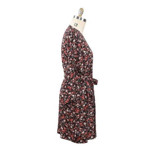 Vestido de manga larga bohemio de otoño de talla grande