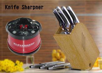 Red Suction Pad Kitchen Knife Sharpener for sharpening kitc