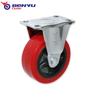 Light Duty Red PU Rigid Caster