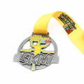 Medalha de esmalte redondo de maratona de corrida personalizada