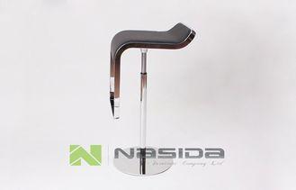 Tall Swivel LEM Piston Stool with leather seat stainless st