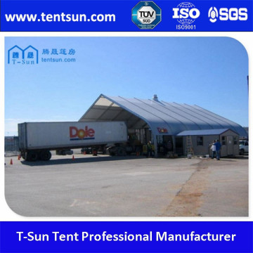 Hot sales 25m clear span big curved tent for storage