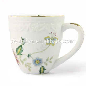 Ceramic Mug with embossed design and decal