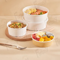 Retângulo quadrado Kraft Paper Fast Food Salad Bowl