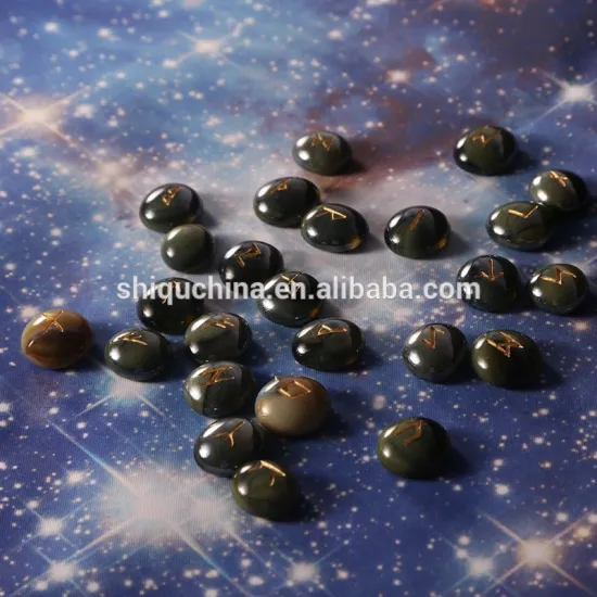 hot sell engraved stone | new product rune stone | lucky healing stone | glass divination stone
